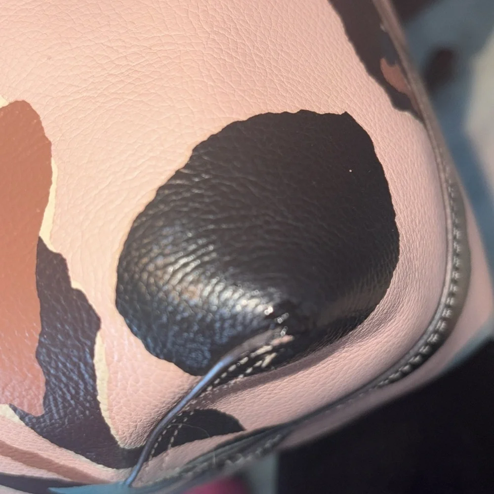 Kate Spade    Tote   Pink, multi color, leather inside and out  abstract floral